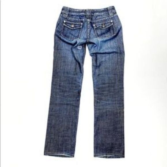 Club Monaco Stove Pipe Jeans Thrashed Distressed Groin Pork Chop Pockets Size 30 - Picture 3 of 16
